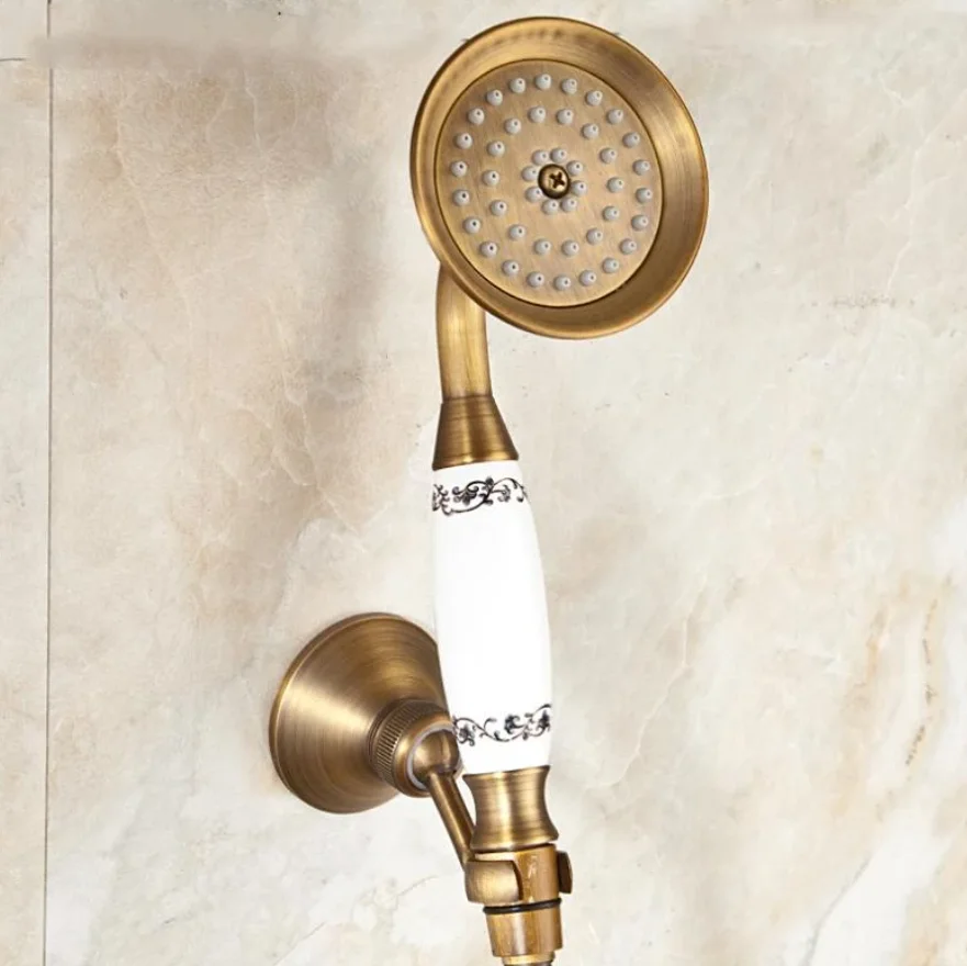 Brass Bathroom Round Hand Shower Head Rainfall Shower Faucet Sprayer Shower Heads