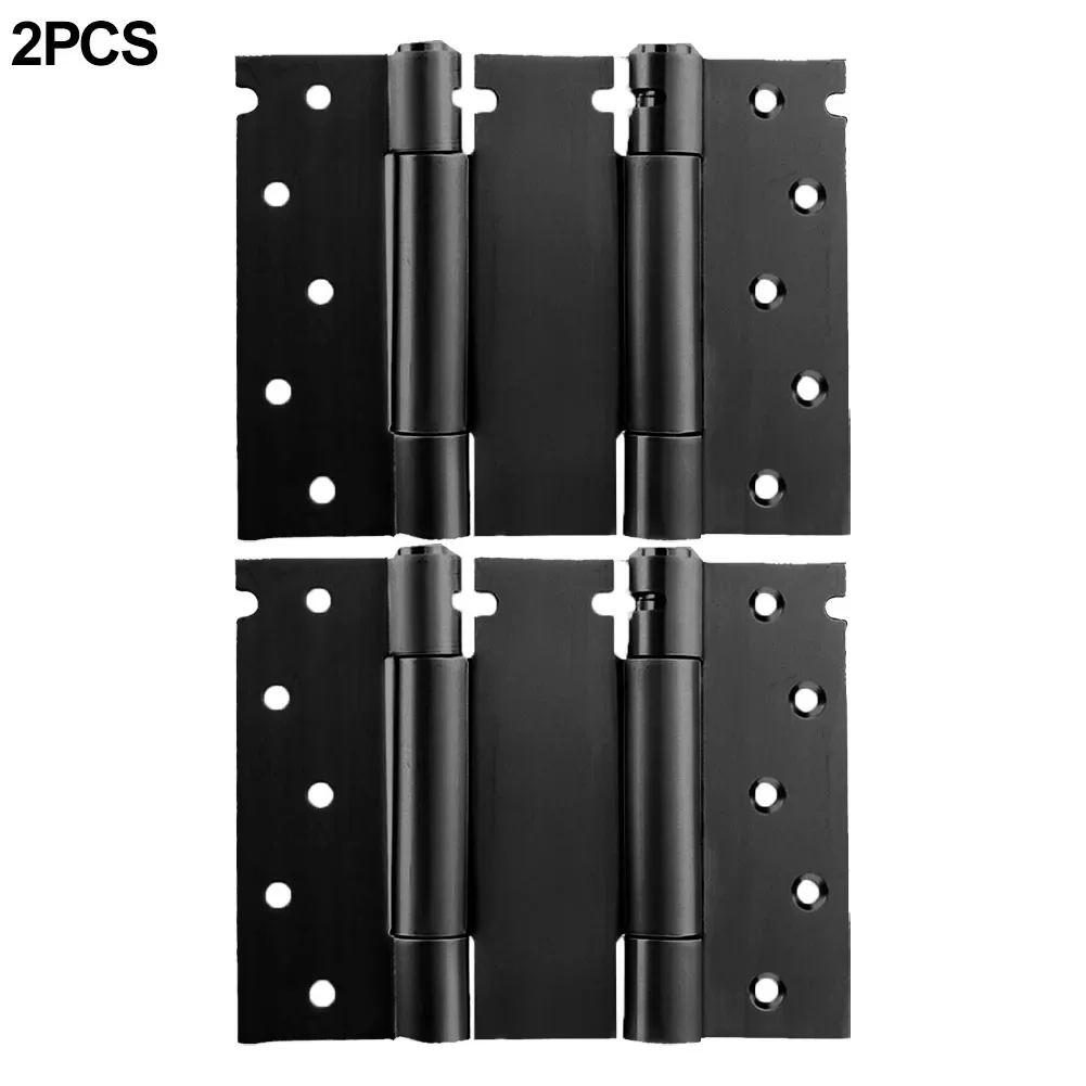 2Pcs Door Hinges Automatic Door Closer Stainless Steel Double Action Spring Hinge Door Hardware Automatic Rebound Door Hinges