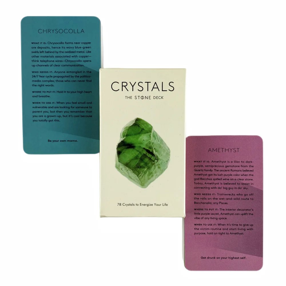 Crystals The Stone Tarot Cards A 78 Deck Oracle English Visions Divination Edition Borad Playing Games