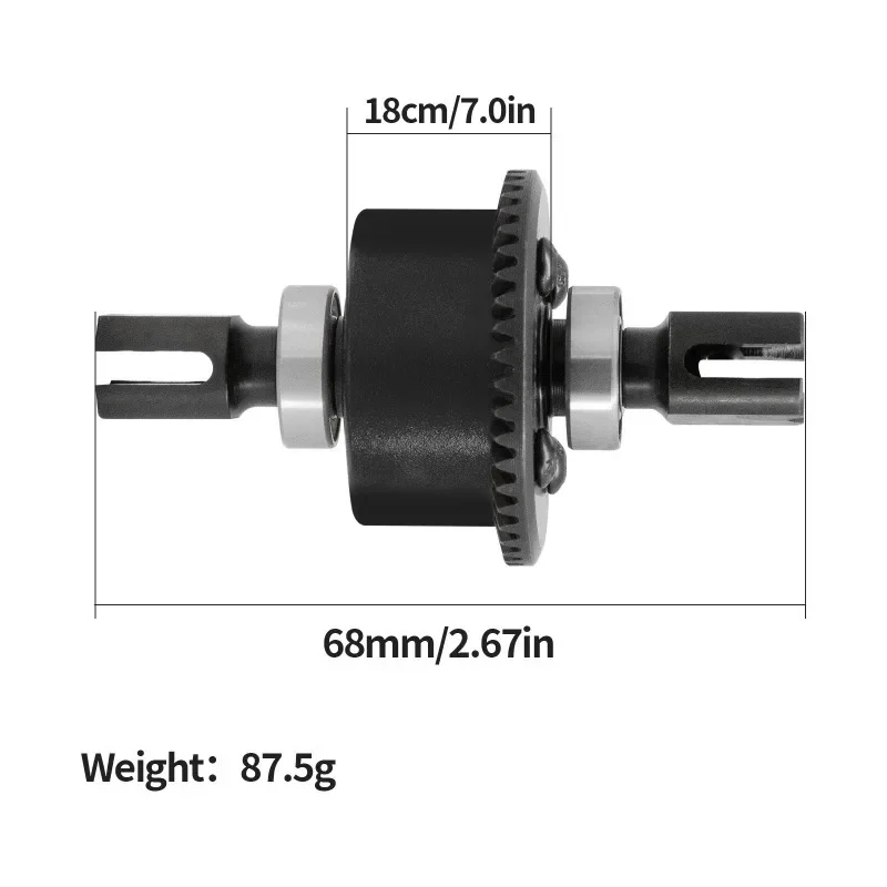 Metallo Anteriore Posteriore Differenziale 43T 13T per Arrma 1/7 Infraction Limitless 1/8 Typhon 6S 1/10 SENTON 6S Parti di Aggiornamento Accessori