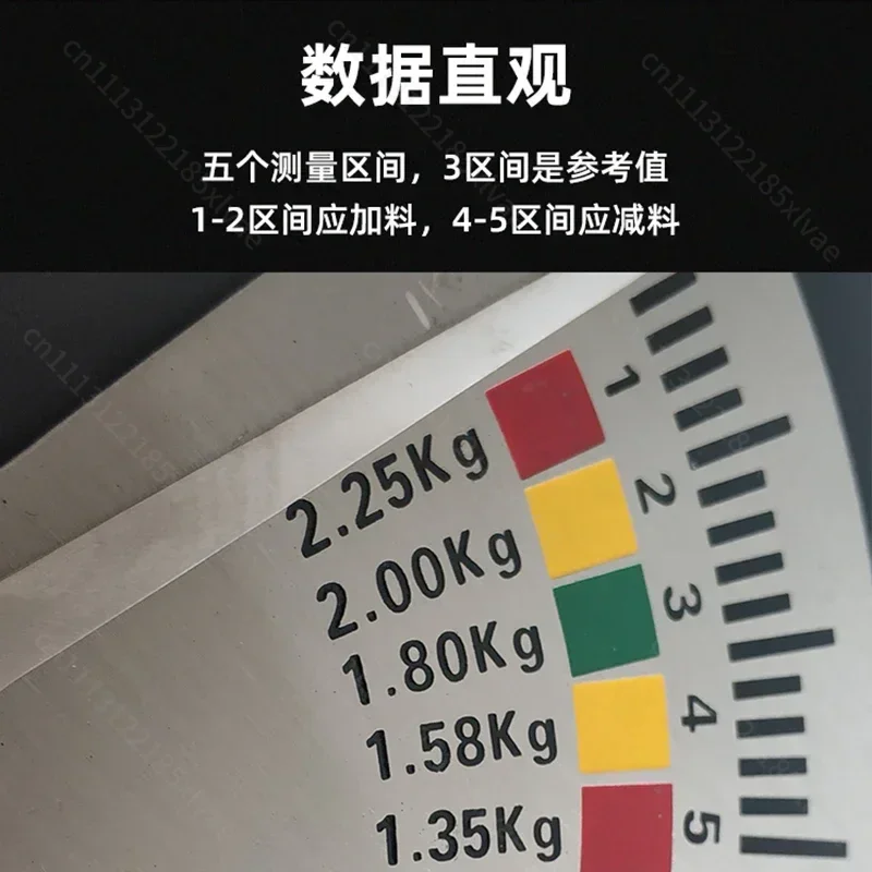 Stainless Steel Pig Feeding Caliper, Sow Backfat Measuring Ruler, Pig Fat Measurement Guide for Pregnant Sow Feeding Management