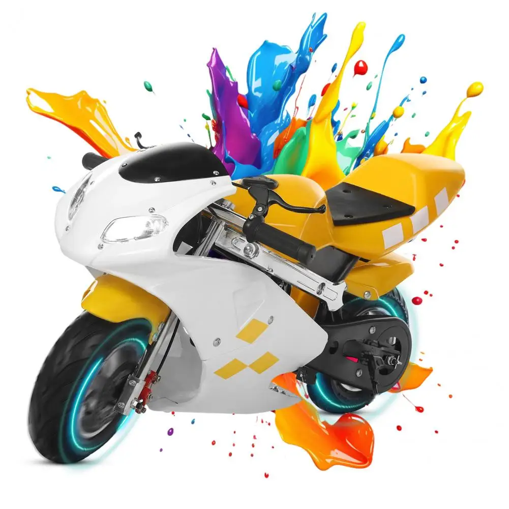 

49cc 2 Stroke Pocket Bike, Gas Pocket Motorbike, Mini Motorcycle for Kids with Strong Dual Brake , Racing Max Speed 20Mph