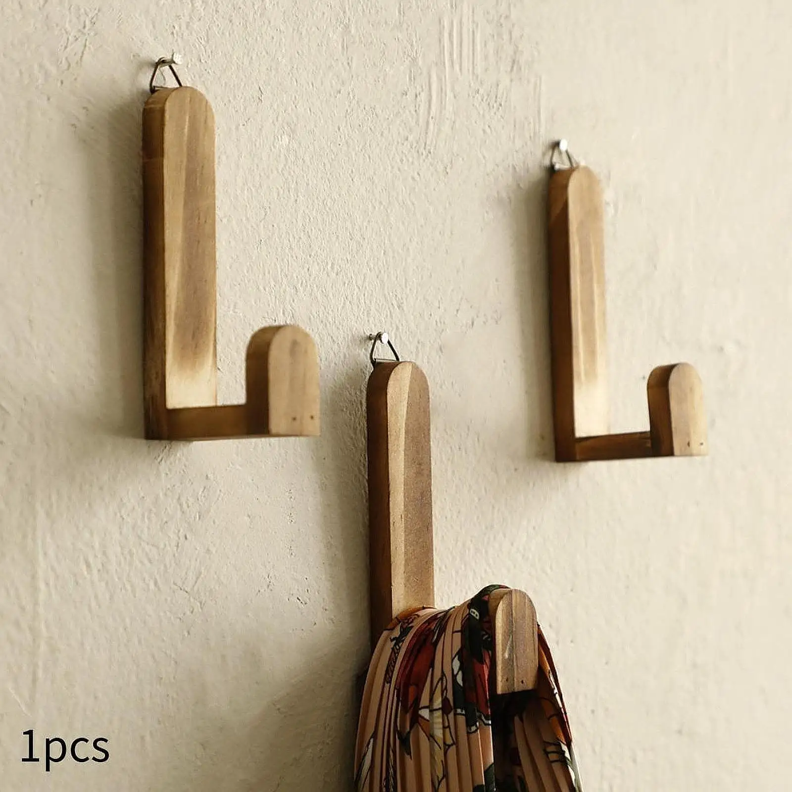 

Wooden Coat Hook Storage Hanger Indoor Robe Towel Hook Wall Hooks Hanging Wall Hook for Ropes Backpack Bedroom Patio Bathroom