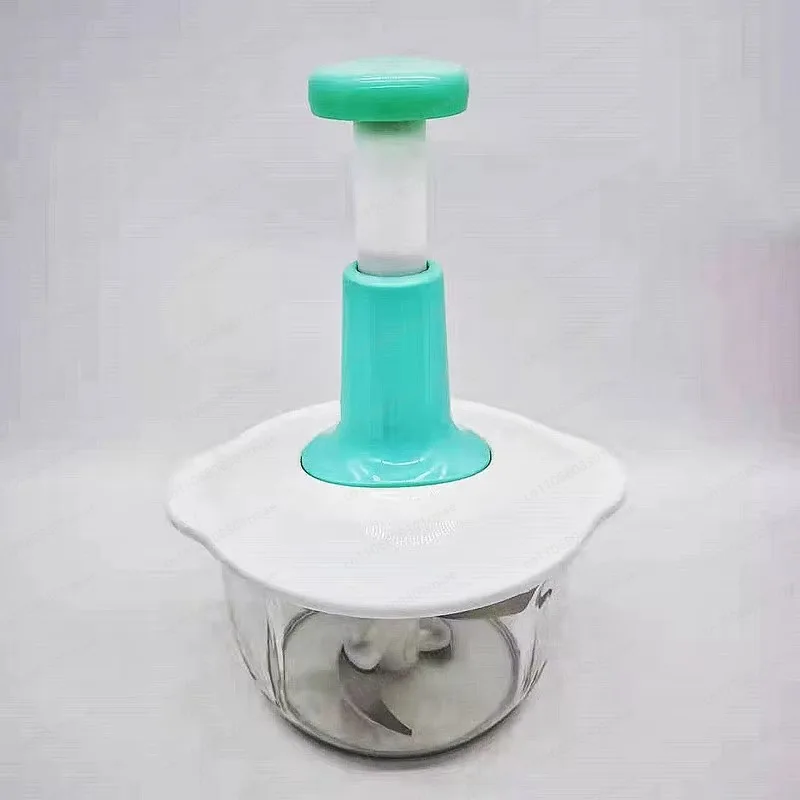 Large 1.5L Bowl Easy Vegetable Chopper Meat Grinder Fruit and Herb Chopper Garlic Onion Hand Press Manual Food Chopper