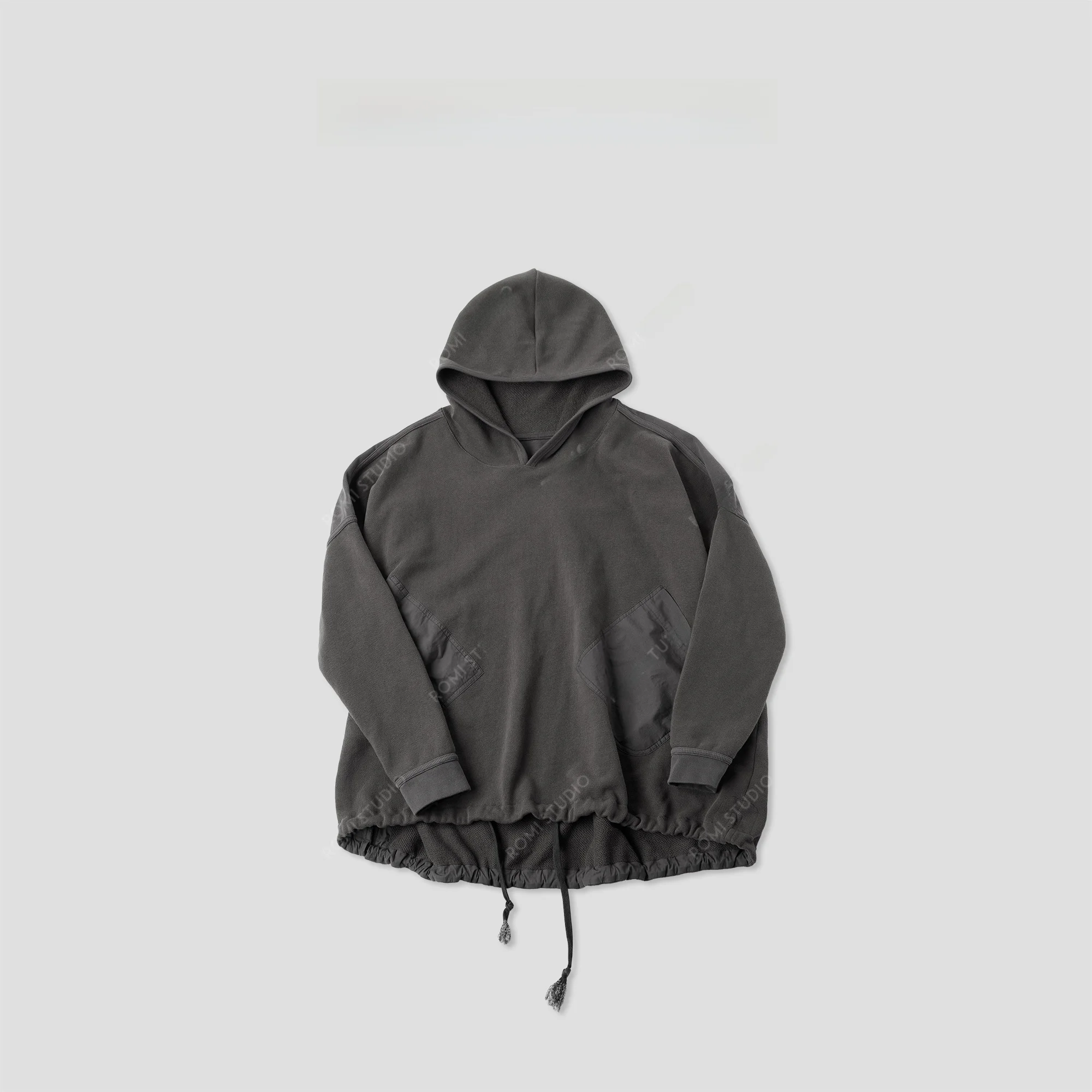 

Худи Romi Studio "Wabi-Sabi" с крупной вязкой и ребристой отделкой, с длинными рукавами, круглым вырезом, из утолщенного хлопка, повседневный, для города