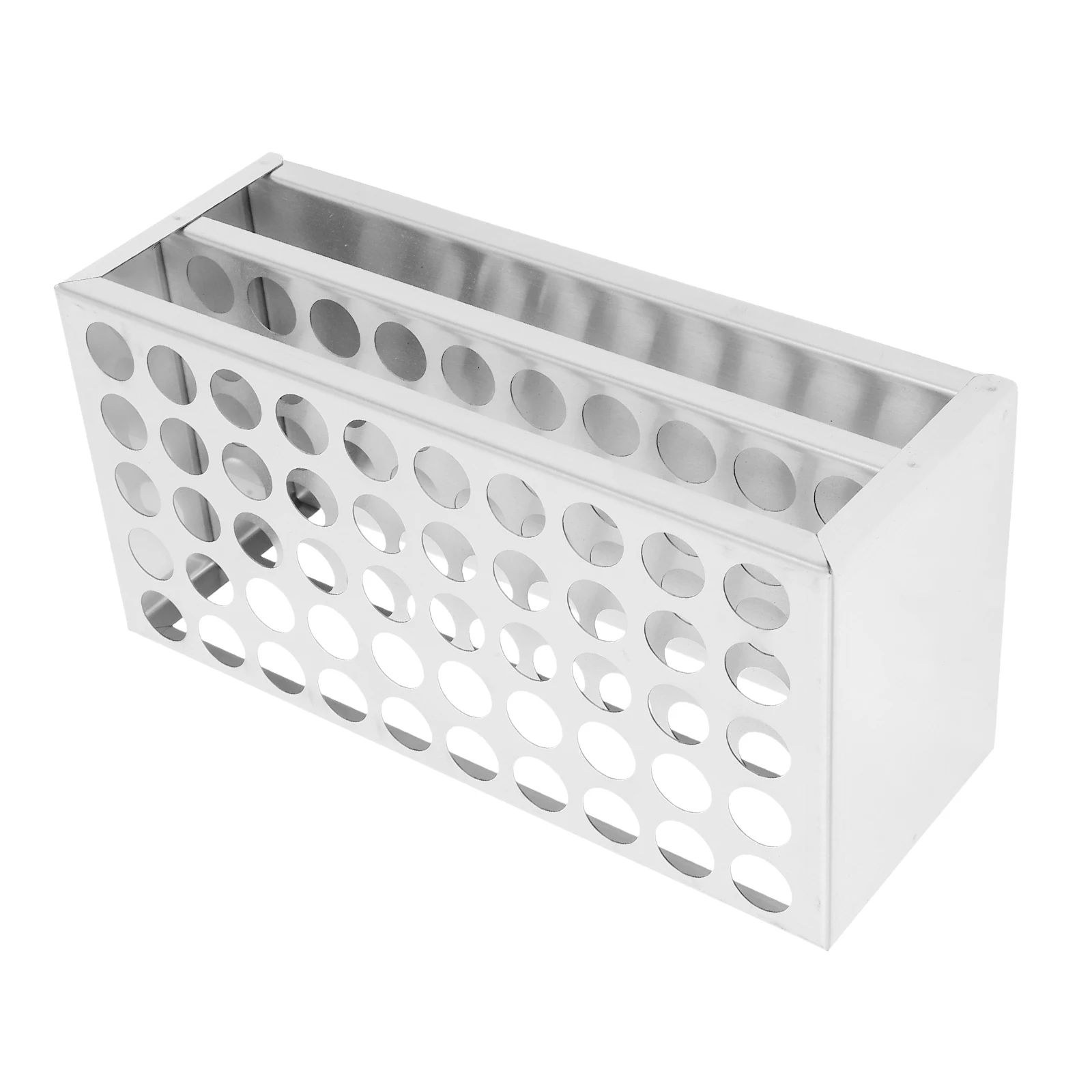 

Stainless Steel Test Tube Rack 50 Holes for Tubes ≤19mm Lab Equipment ganizer Storage Solution Rack Tube Holder