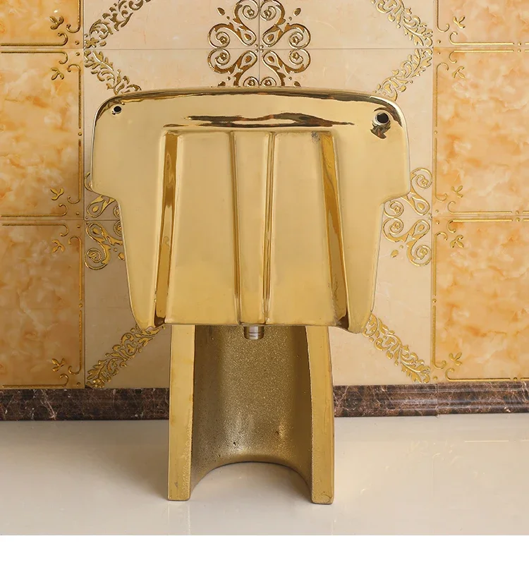 Piscina per mop dorata in stile europeo, balcone, piscina per mop color oro, barra in ceramica, piscina vomitante