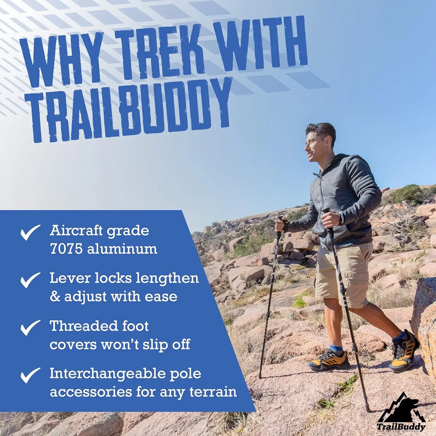 Fanuocetar Trekking Poles Lightweight Collapsible Hiking Poles for Snowshoe Backpacking Gear Pair of 2 Walking Sticks for Hiking