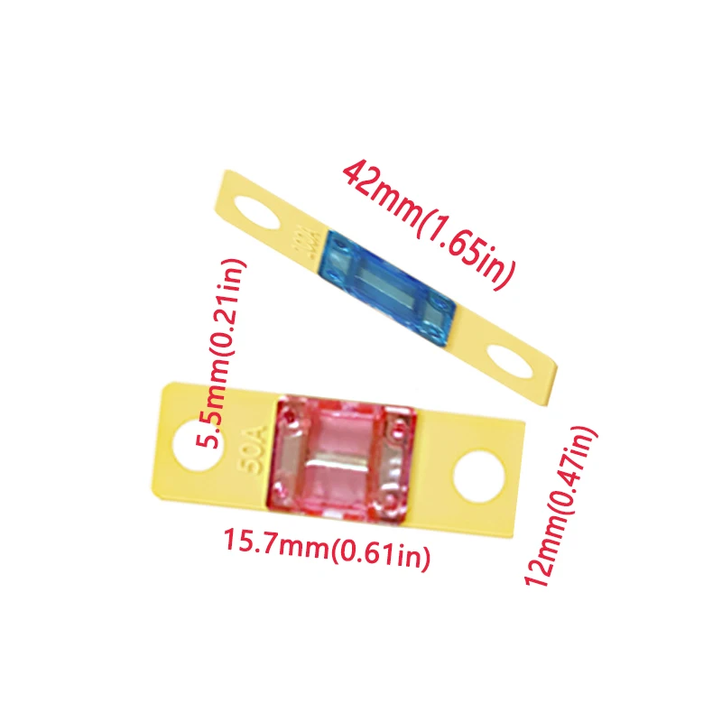 【5-1PCS】ANS FUSE 20A 30A 40 50 60 70 80 100A 125A 150A 175A 200A Mini Car Stereo Audio AFS Fuse ANL Gold Plated Stud Car  Fuses