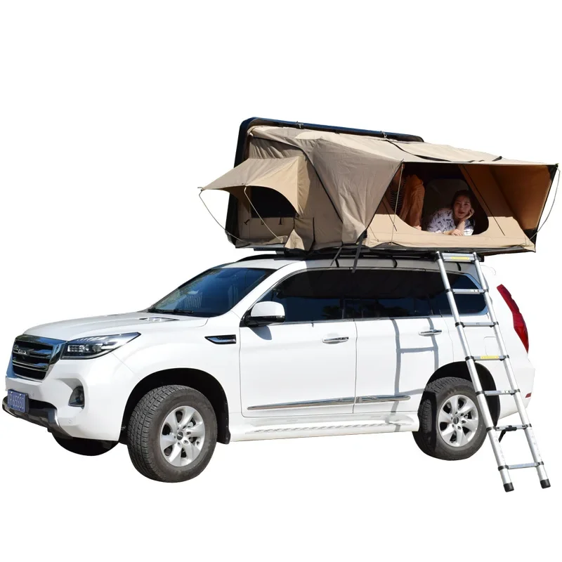 Camping rollover roof tent, hardtop outdoor tent, aluminum alloy off-road SUV