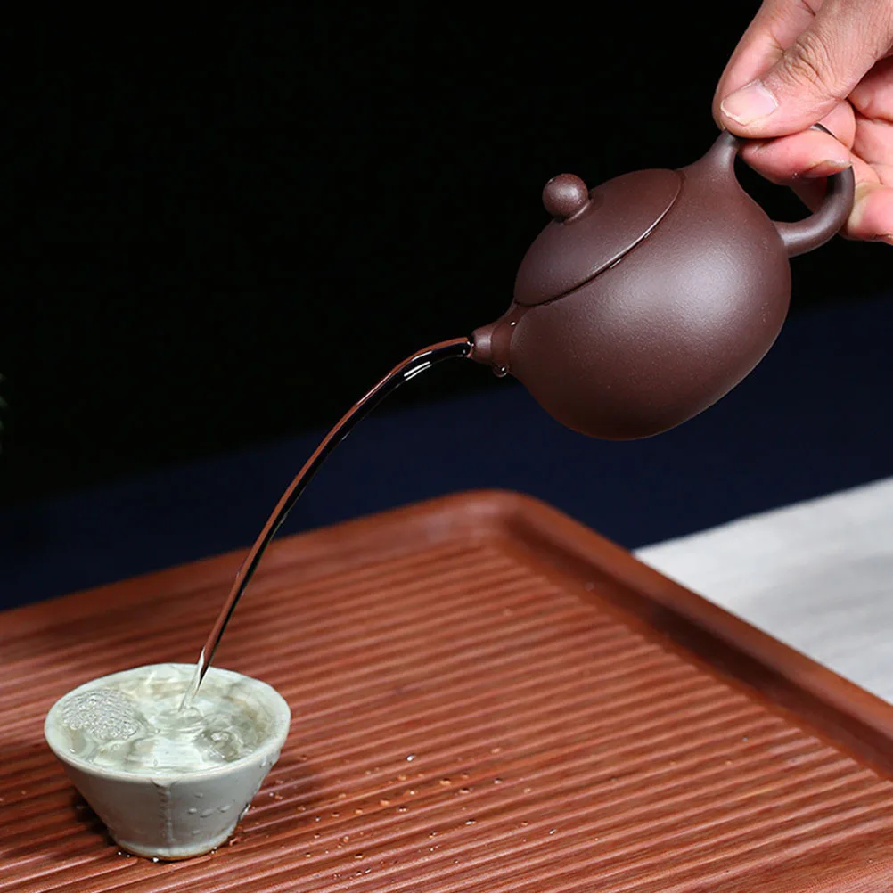 

Traditional Purple Sand Zisha Tea Pot Wear-Resistant Elegant Teapot Anti-Scald Handle Home Tea Accessory