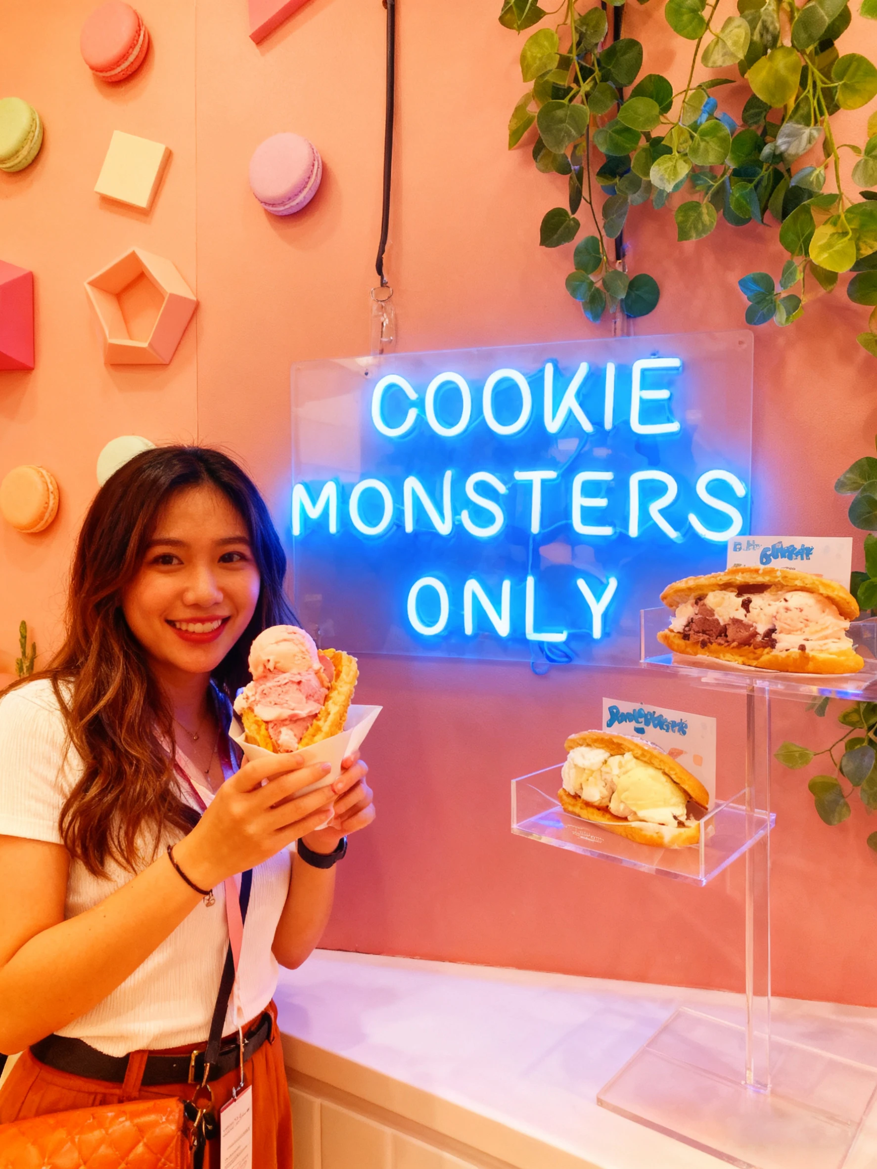 블루 쿠키 몬스터 전용 맞춤형 네온 사인 - 비즈니스, 바, 커피숍을 위한 LED 조명 벽 장식 |   독특한 로고/아트 디스플레이