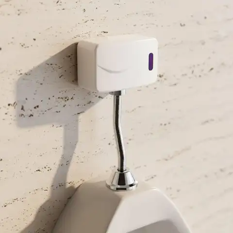Automatic Urinal Flusher Infrared Sensor Flush Valve ABS Engineering Plastic for Commercial Restroom Touchless Odor Control