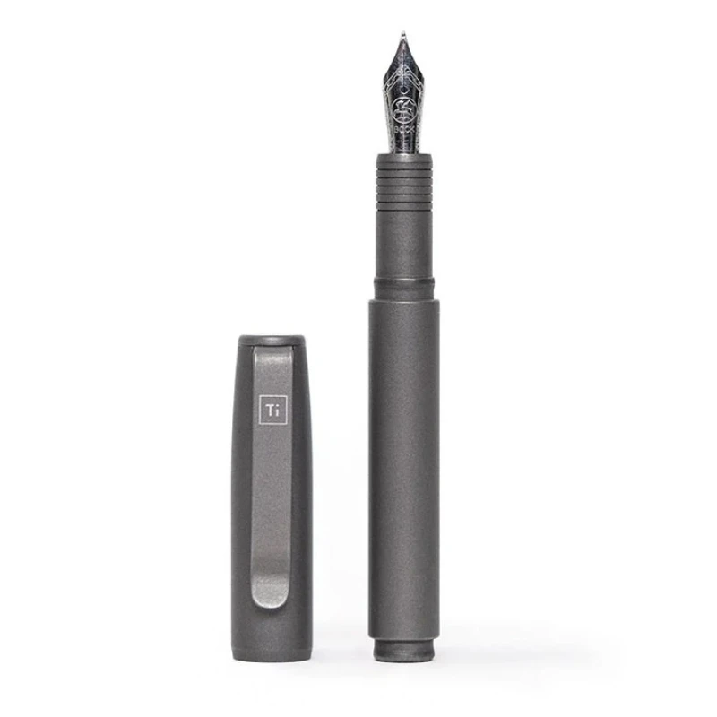 TI Titanium Alloy Foutain Pen German Bock Tip Silver Golden 0.38/0.5mm Nib Business Smooth Writing Basic Stationery Luxury Pens