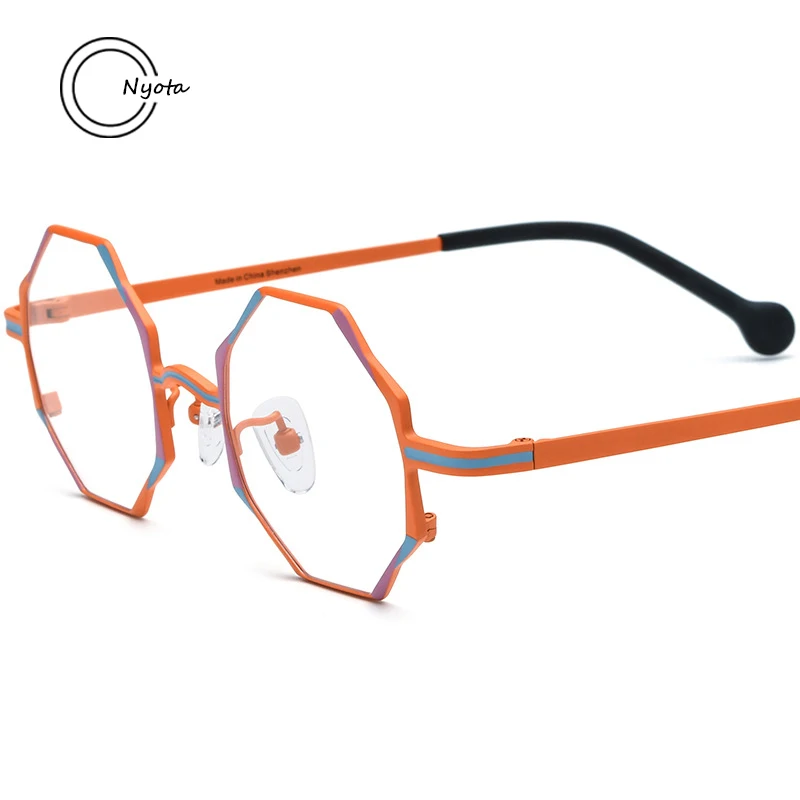 New Multicolor Ultralight Titanium Polygon Frames For Men And Women Optical Eyeglasses Myopia Reading Personalized Eye Glasses