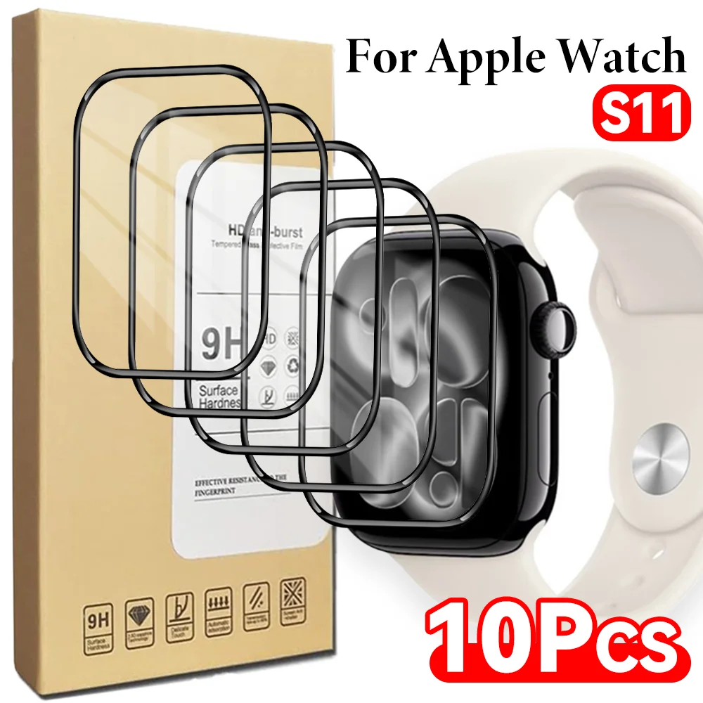 1-10pcs for Apple Watch S11 Series 42mm 46mm HD Anti-scratch Watch Screen Protectors Soft PMMA Film for Iwatch S11 Not Glass