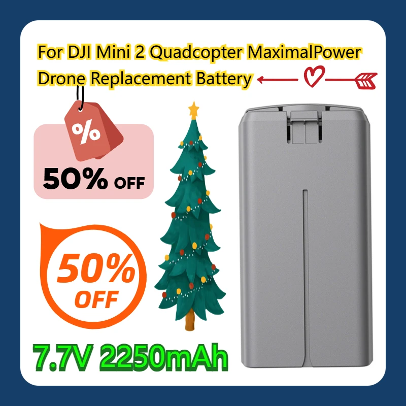 

For DJI Mini 2 Quadcopter MaximalPower 7.7V 2250mAh Drone Replacement Battery
