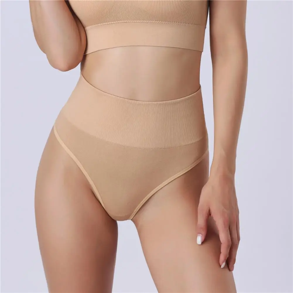 

Abdomen Flattening Underpants High Waist Butt-lifted Women's Underpants with Slimming Thread Good Breathability for Females