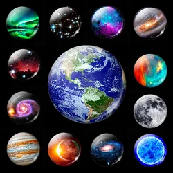 Luminous Planet Moon Stars Fridge Magnet Nebula Galaxy Universe Decorative Refrigerator Magnets Message Board Stickers Glowing