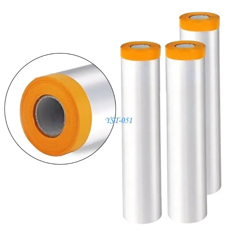 E15A 3 Roll Furniture Dustproof Protections Film Home Waterproof Plastic Film For Car Furniture And Home Protections Enduring