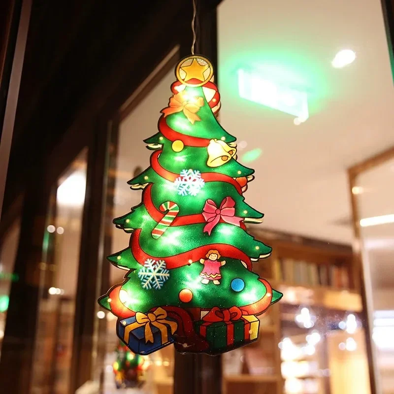 Weihnachten Fenster Dekorative Saugnapf Lichter Christmas Window Suction Cup Lights LED Suction Cup Window Hanging Lights image 6