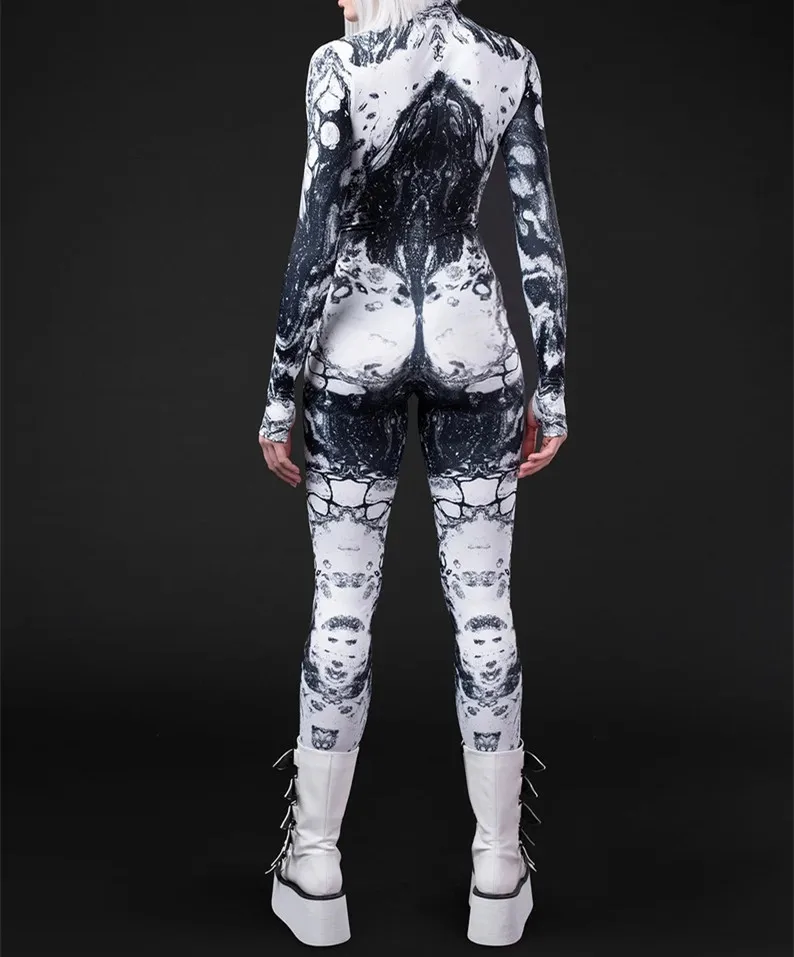 Unisex Steampunk 3D-Digitaldruck Halloween-Party Rollenspiel-Jumpsuit Damen Herren Cosplay-Kostüm Karneval Feiertags-Bodysuit – Detail 17
