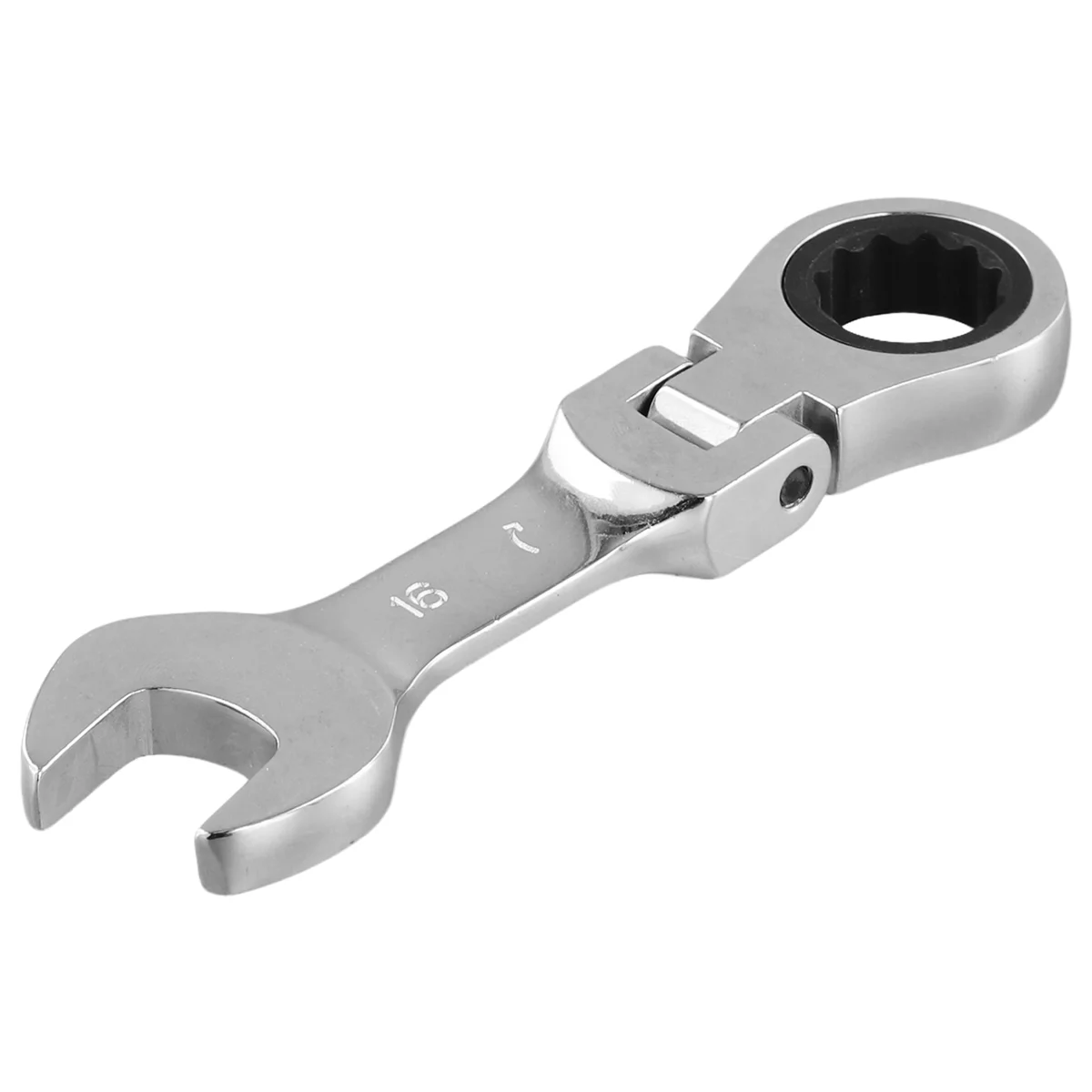 N18R Short Handle Ratchet Wrench with Movable ,Quick Dual-Purpose Open End Wrench,Hardware Tool, Labor-Saving Wrench 16mm