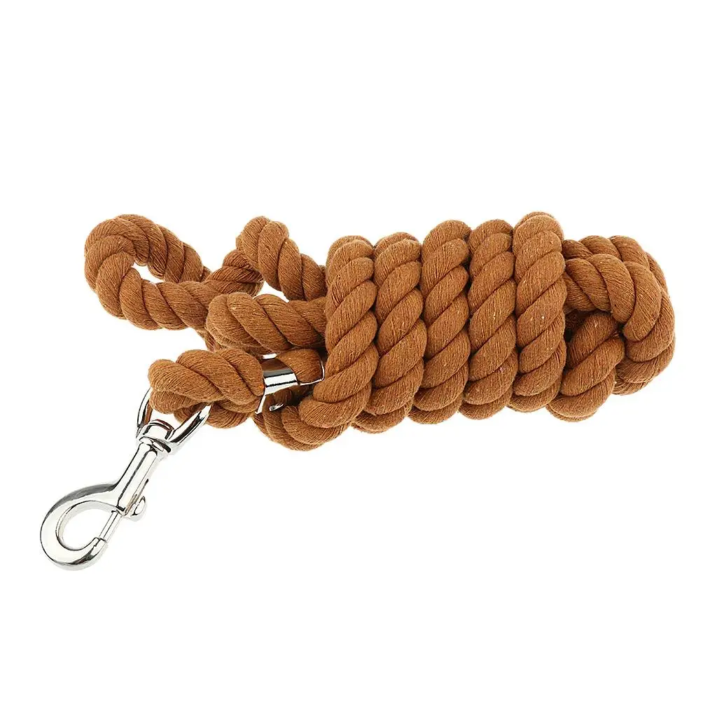 20mm Extra Spessore 2.5m Cavallo Corde Principali Tessuto di Cotone Equitazione Rein Cavalli Intrecciati Cavallo Rein Catena Bridle Guinzaglio Leader