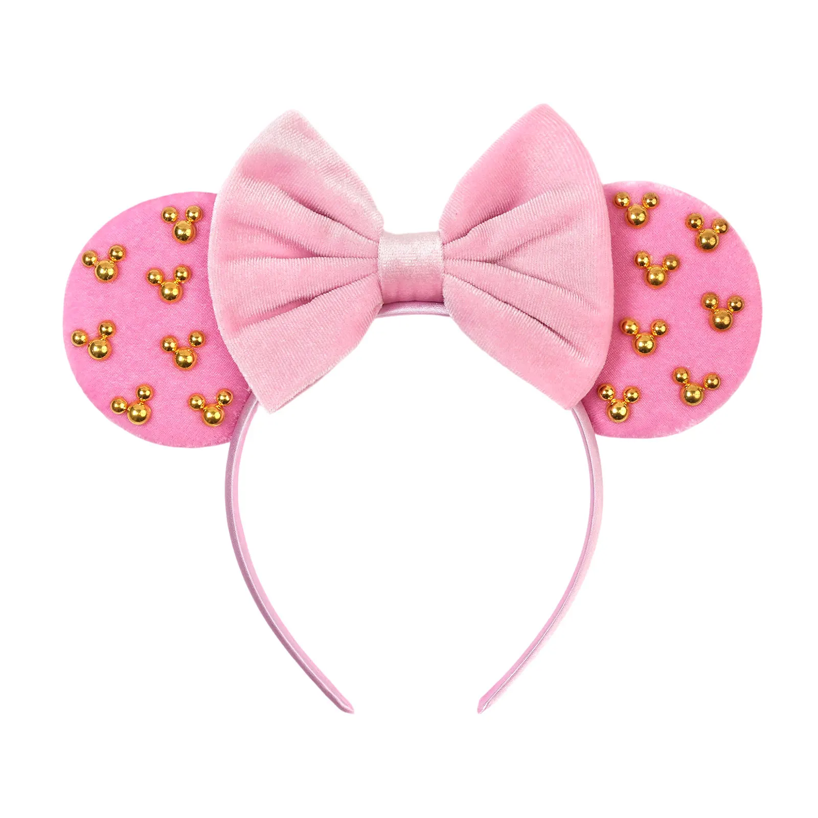 Neue Mausohren-Stirnbänder Schwarze Schleife Perlen-Haarband Haaraccessoires Glitzer Party DIY Prinzessinnen-Dekoration Cosplay-Kostüm Damen