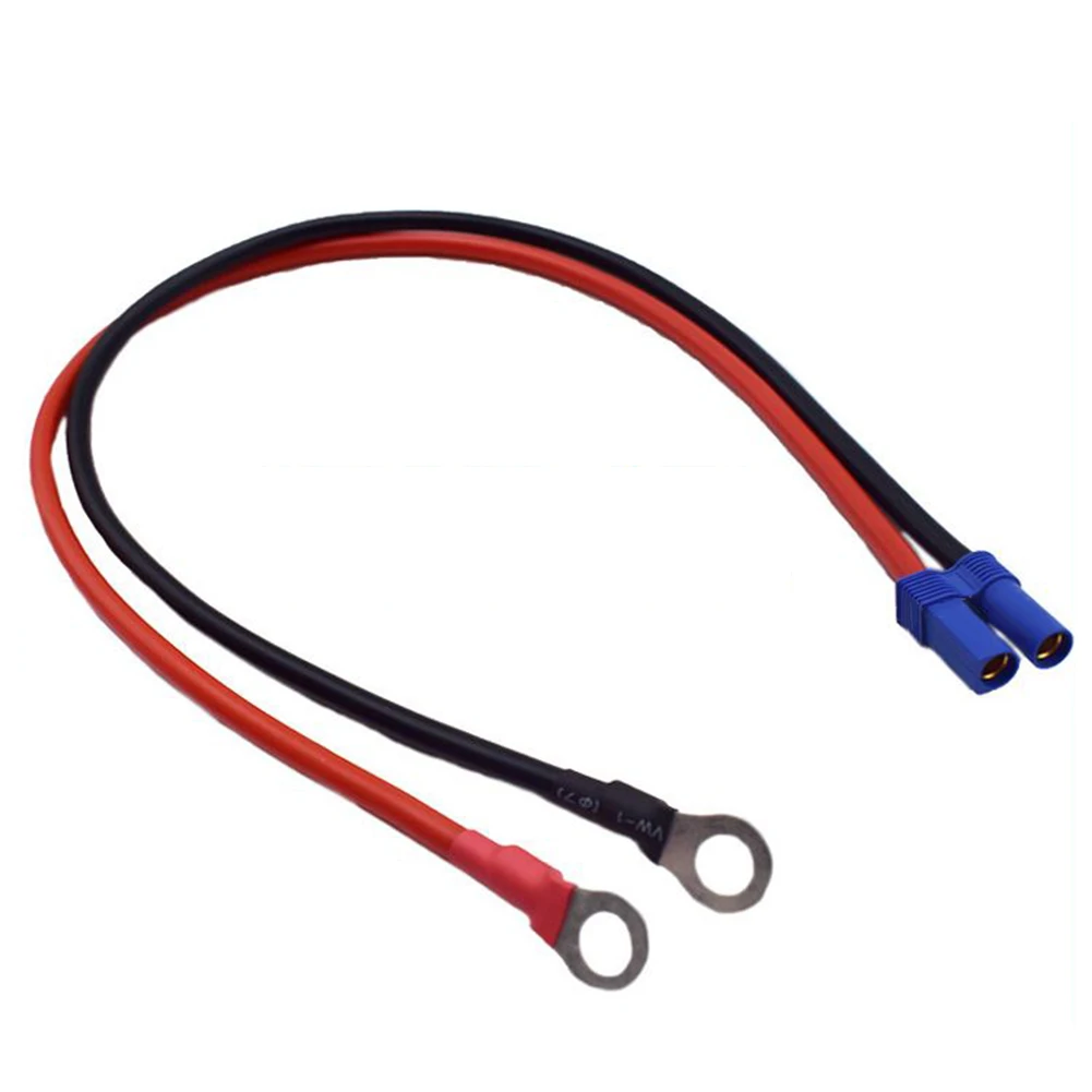 100A Copper Wire EC5 Plug To Pure Copper O-Terminal Cable Car Battery Starter 2 Cores 10awg 50cm Jump Starter Parts