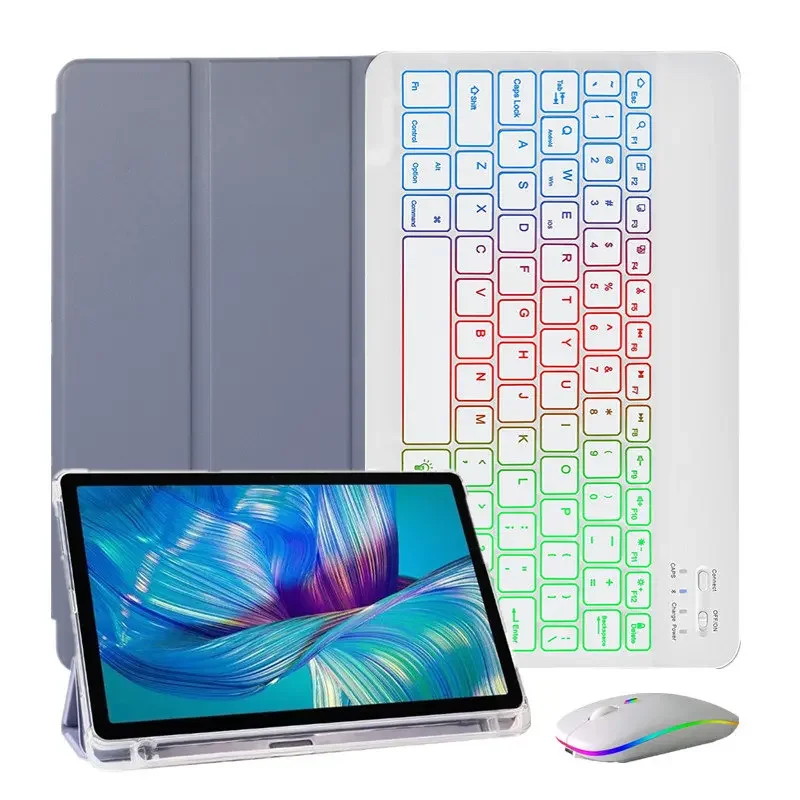 Rainbow Backlit Keyboard For Huawei MatePad SE 11 2024 Case with Pencil Holder Soft Cover For MatePad SE 11 Case AGS6-W09 W10