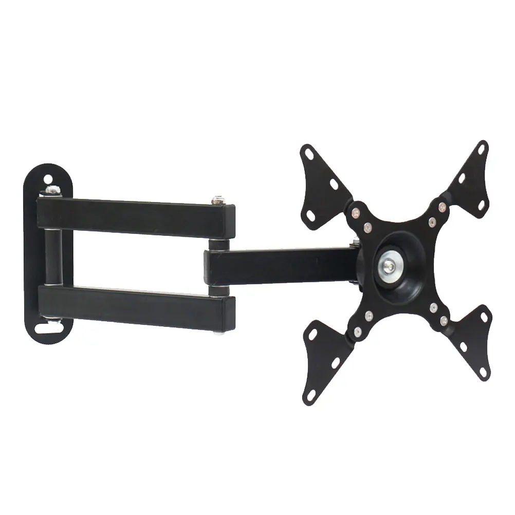 

Universal Wall Mount Bracket 5-10kg Horizontal Vertical Screen Rack Black Rotation Suitable Family Entertainment