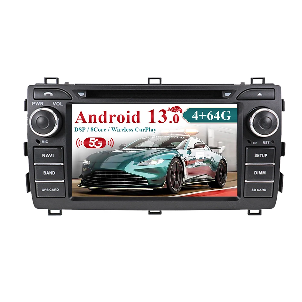 For Toyota Auris E150 Corolla 2006-2012 Android Car Radio multimedia Player GPS Navigation Carplay Auto Stereo 2din