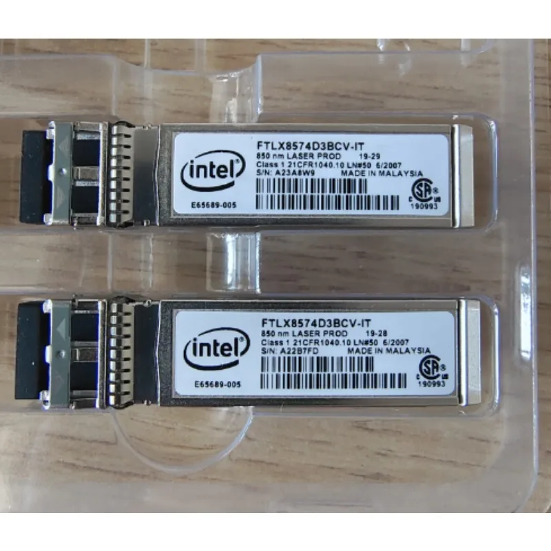 Parts for Intel Intel Mega Multi-mode Optical Module FTLX8574D3BCV-IT E65689 005 network interface card module