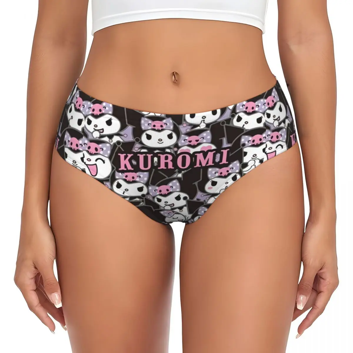 Cute Sanrio Kuromi Women Underwear Brief Full Coverage No Show Ladies Panties