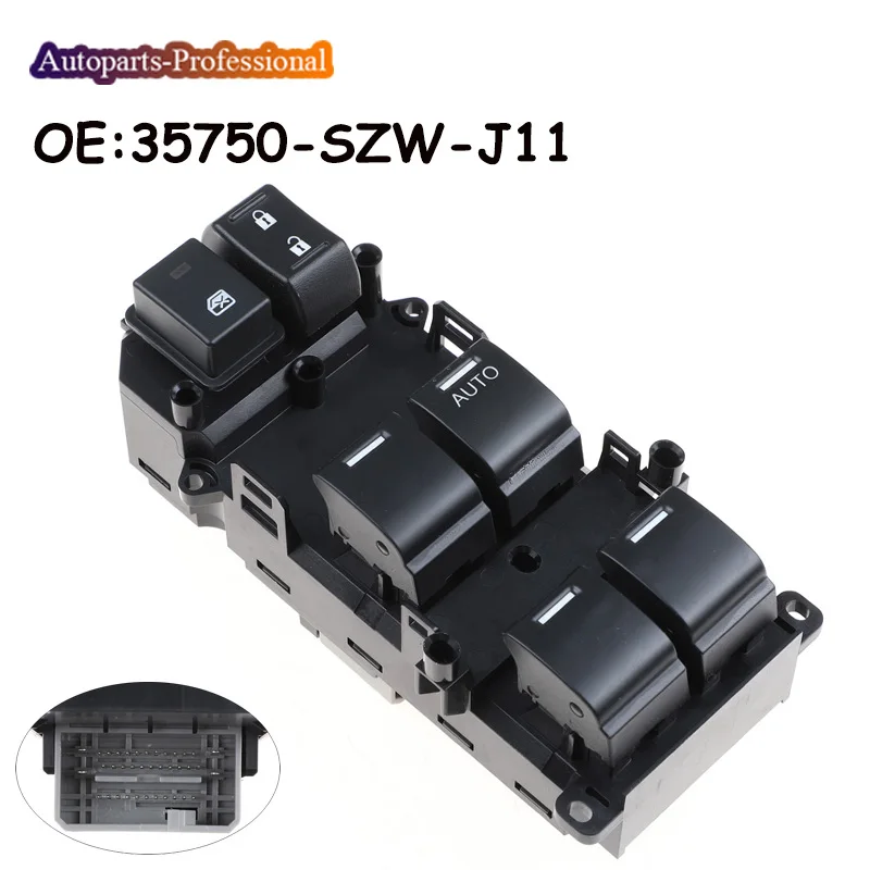 

Для Honda Accord 2008-2011 правая сторона водителя RHD Электрический переключатель управления стеклоподъемником 35750-SZW-J11 35750SZWJ11 35750-SZW-J01
