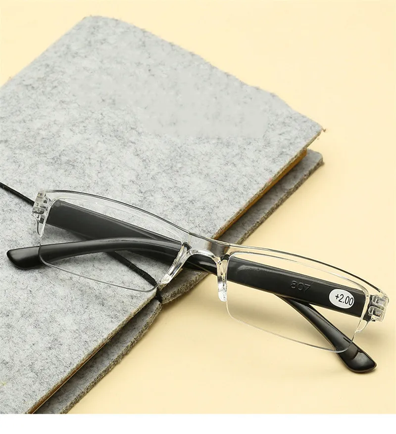 Square Reading Glassses for Men Women Presbyopic Eyewear Portable Ultralight Presbyopia Eyeglasses with +1.0 +2.0 +2.5 +3.0 +4.0