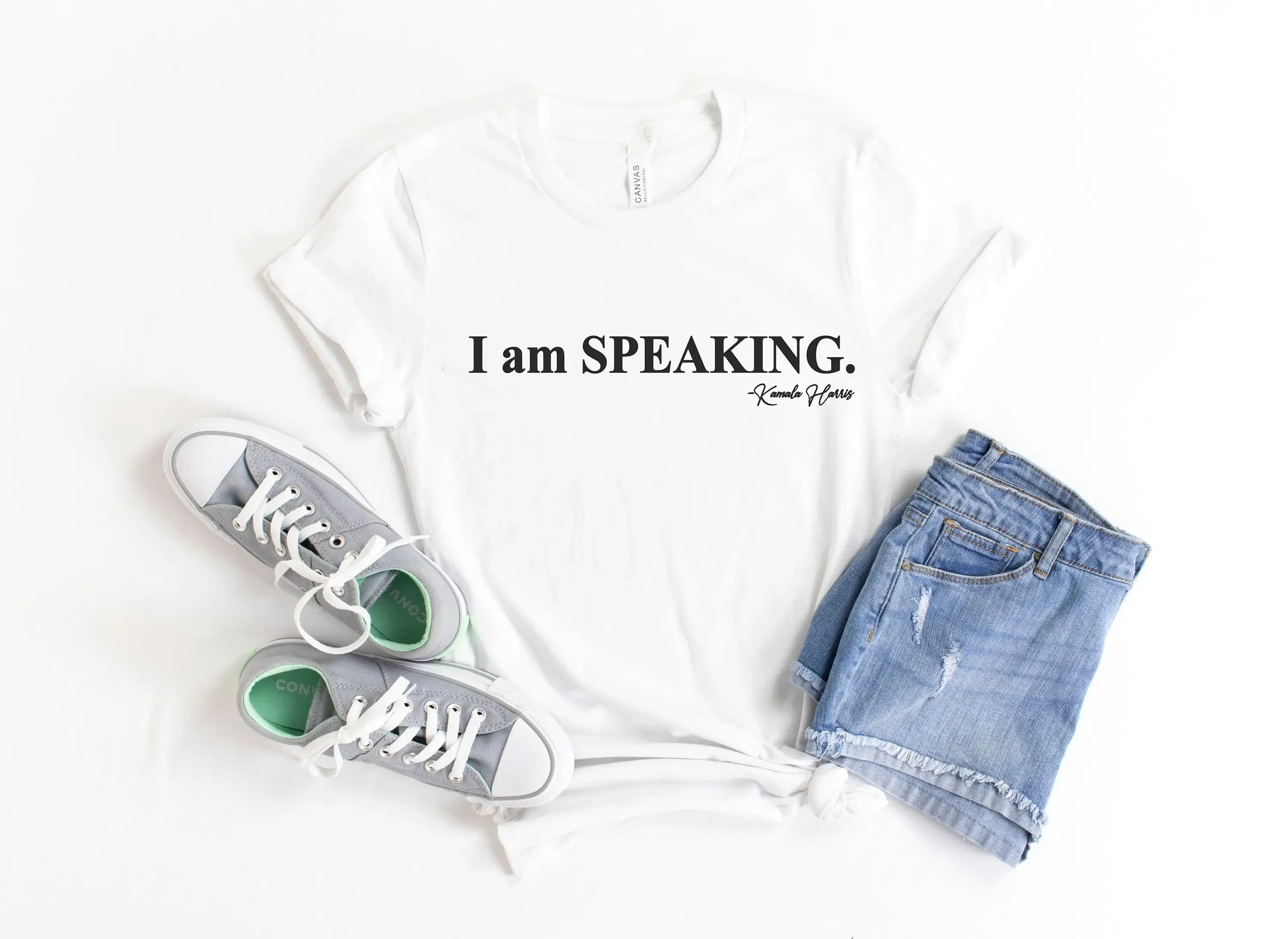 I Am Speaking T Shirt I'M Kamala Harris Feminist Girl Power Women'S March Woman Up Madam Vp