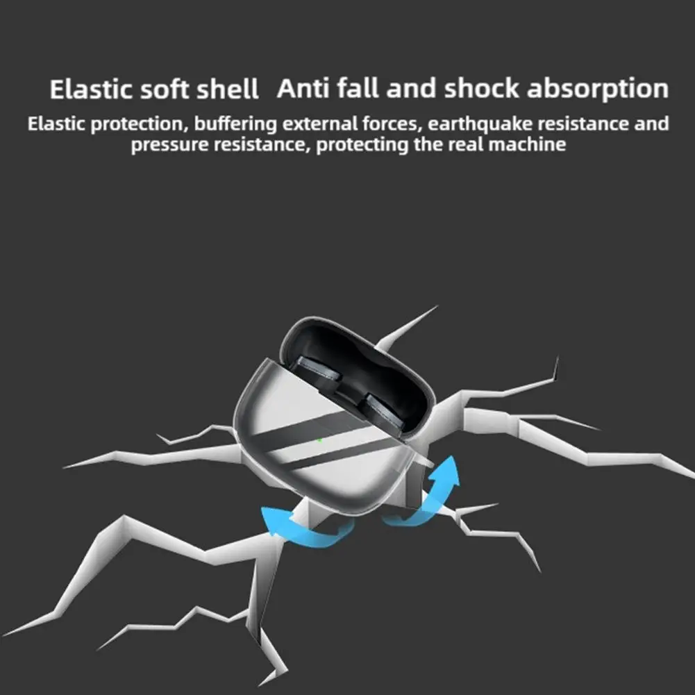 Para b & w pi8 capa protetora transparente material tpu macio anti-queda anti-risco à prova de choque sem fio bluetooth fone de ouvido capa