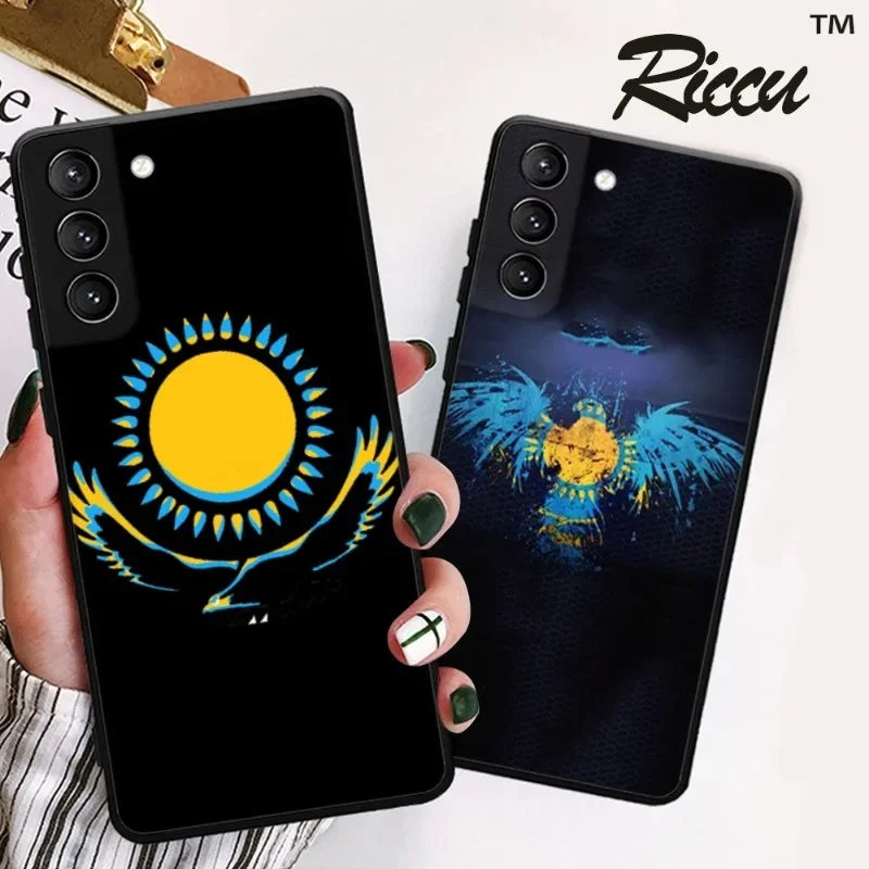 For Samsung Kazakhstan Flag Phone Case for Samsung Galaxy S24 Ultra S23 S22 S21 S20 FE Ultra S10 S10e Note 20Ultra 10Plus Cover