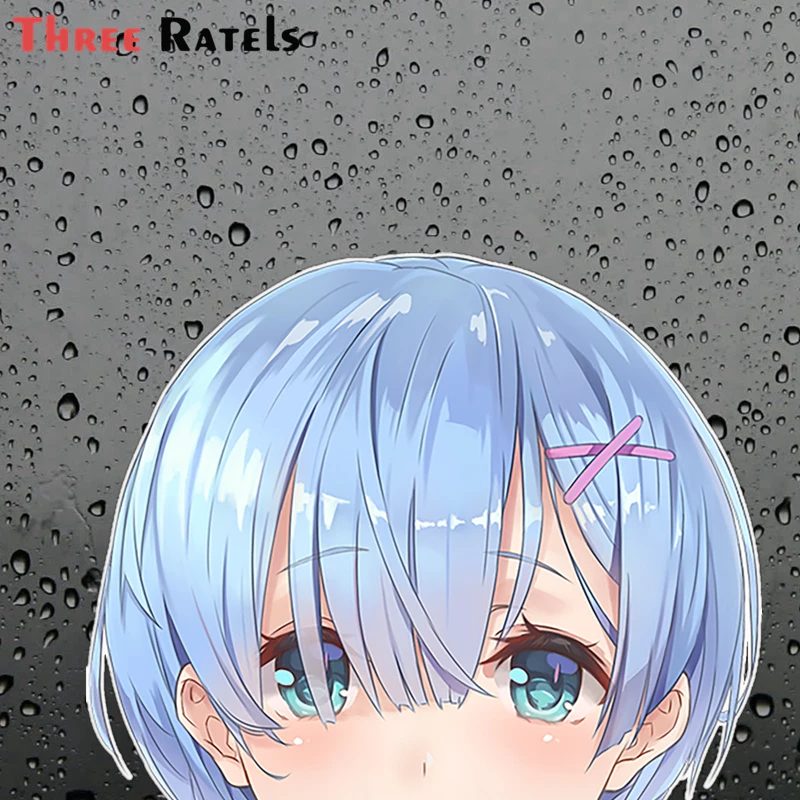 

Три Ratels FC206 3D Peeker аниме Peeking стикер Наклейки на автомобильные окна Re Zero Rem
