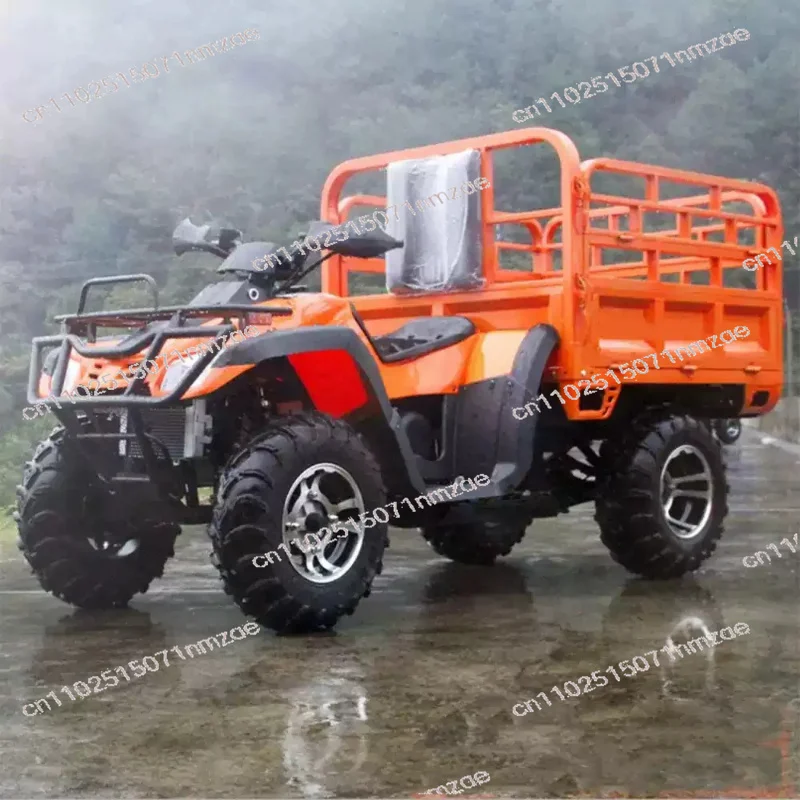 Heavy Duty Quad for Agriculture & Farming 300cc 4x4 Farm ATV - Water-Cooled Utility Vehicle with Cargo Bed