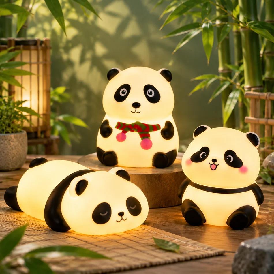 Desk Setup Lamp - Şirin Panda Gece Lambası, LED Yatak