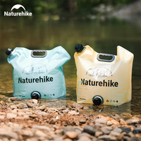 Naturehike 10L Water Bag Outdoor Portable Folding Water Storage Bag Camping Drinking Bucket Food Grade Water Bucket With Valve