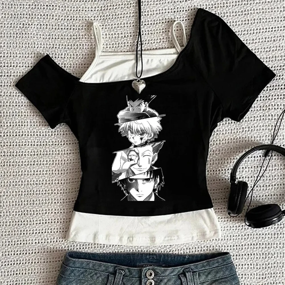 Hunter x Hunter cropped top female gyaru meme jojifuku tshirt scene  clearance sales dollette anime japan