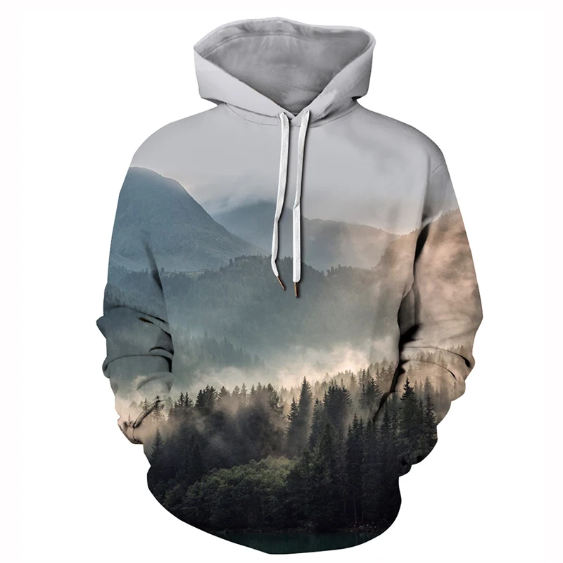 Forest Department Light-colored Hoodie Men and Women With the Same Style Hoodie Handsome Spring and Autumn Casual Couples Wear