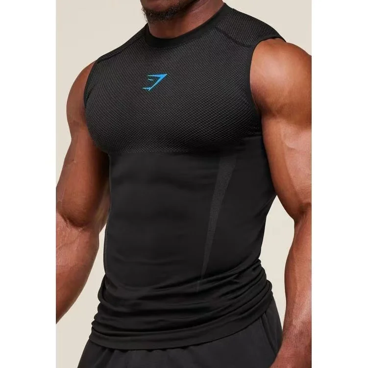 GYM SHARK ONYX 5.0 Men's Sports Tank Top, Adjustable Stretch Outdoor Running, Indoor Fitness T-shirt, Available in Multiple Colo