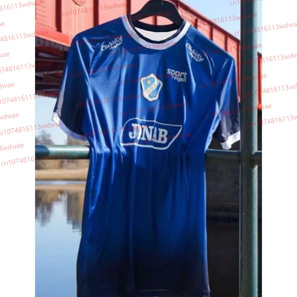 

Футболка для мужчин, летняя футболка Швеции с короткими рукавами и 3D принтом Halmstads BK, комплект из джерси 25-26, комплект домашнего джерси