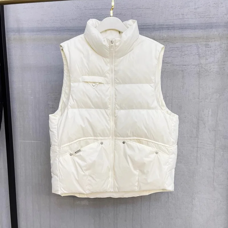 

plus Size 300 Pou Women's Vest Cotton Jaet Svel Bread Sle Outerwear High-End Sensation Beige Winter Faion