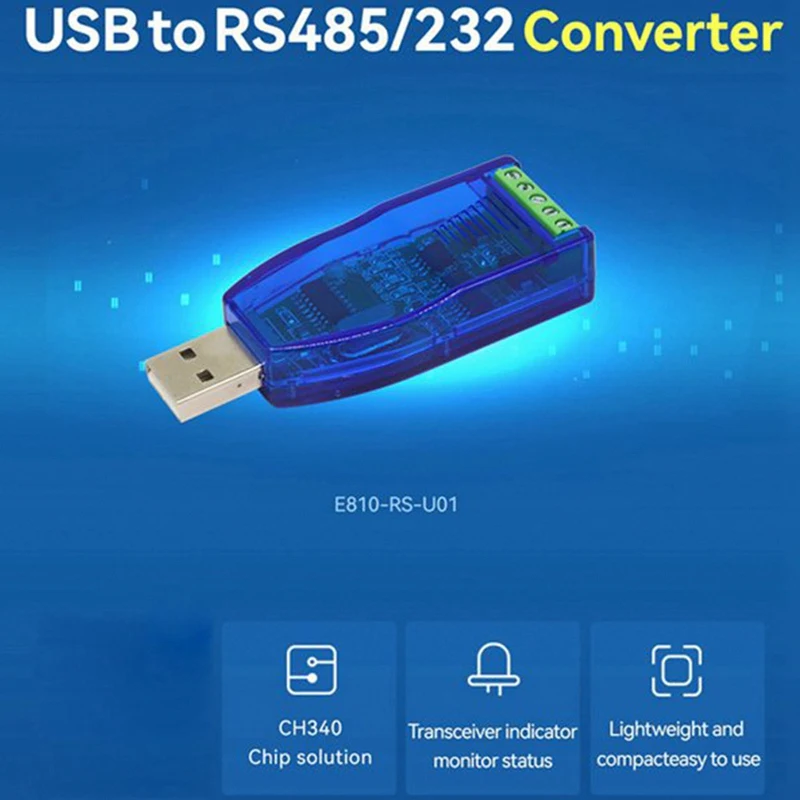 Industrial USB To RS485 RS232 Converter Upgrade Protection RS485 Converter Compatibility V2.0 Standard RS-485 Connector